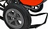 Санки-коляска Snow Galaxy City-1-1, дизайн - Панда на оранжевом, на больших надувных колёсах с сумкой и варежками  - миниатюра №9